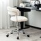 Costway Computer Desk Chair Adjustable Faux Fur Office Chair Swivel Vanity Chair